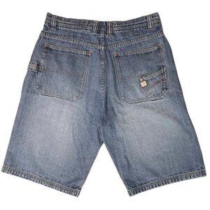 BROOKLYN EXPRESS 70 Denim Men's Distressed Carpenter Shorts 36 Waist Pockets‎